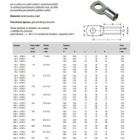Kabelové oko lisovací Cu lehčené 50mm2/M12